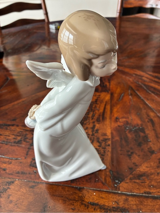 Lladro Other - Lladro Curious Angel Porcelain Figurine